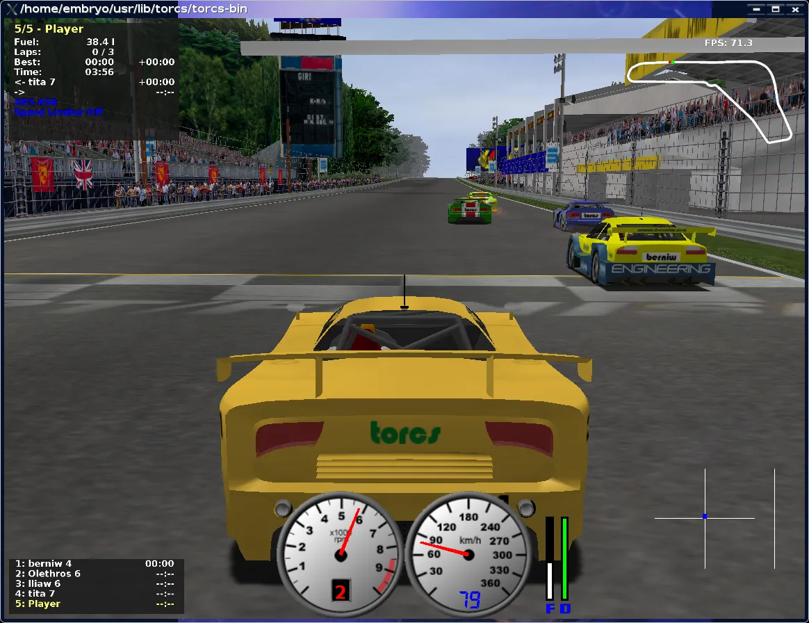 An AI driver for a racing game screenshot